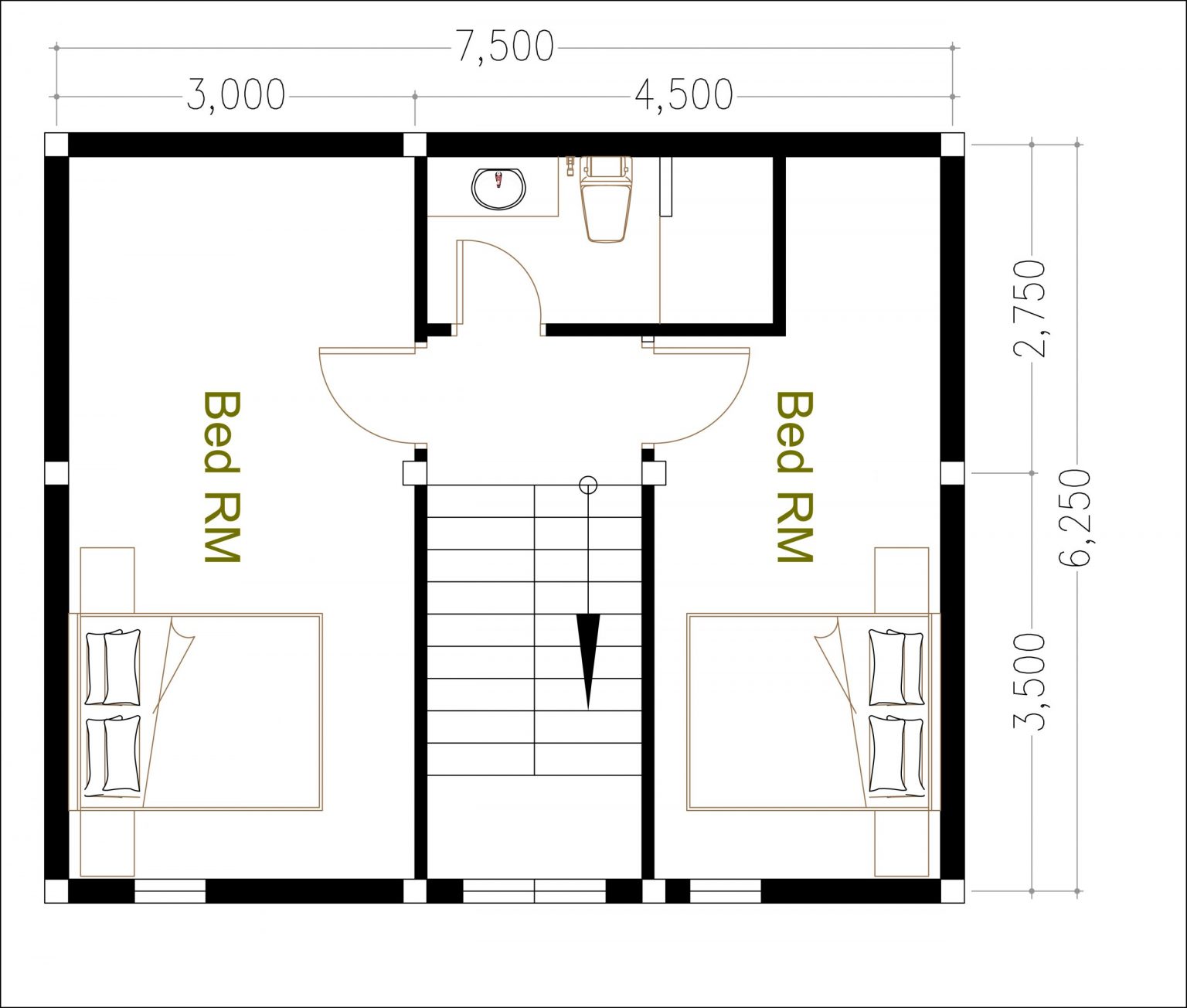 1 5 Story House Plans 11x17 Meters 36x56 Feet 4 Beds Pro Home DecorZ