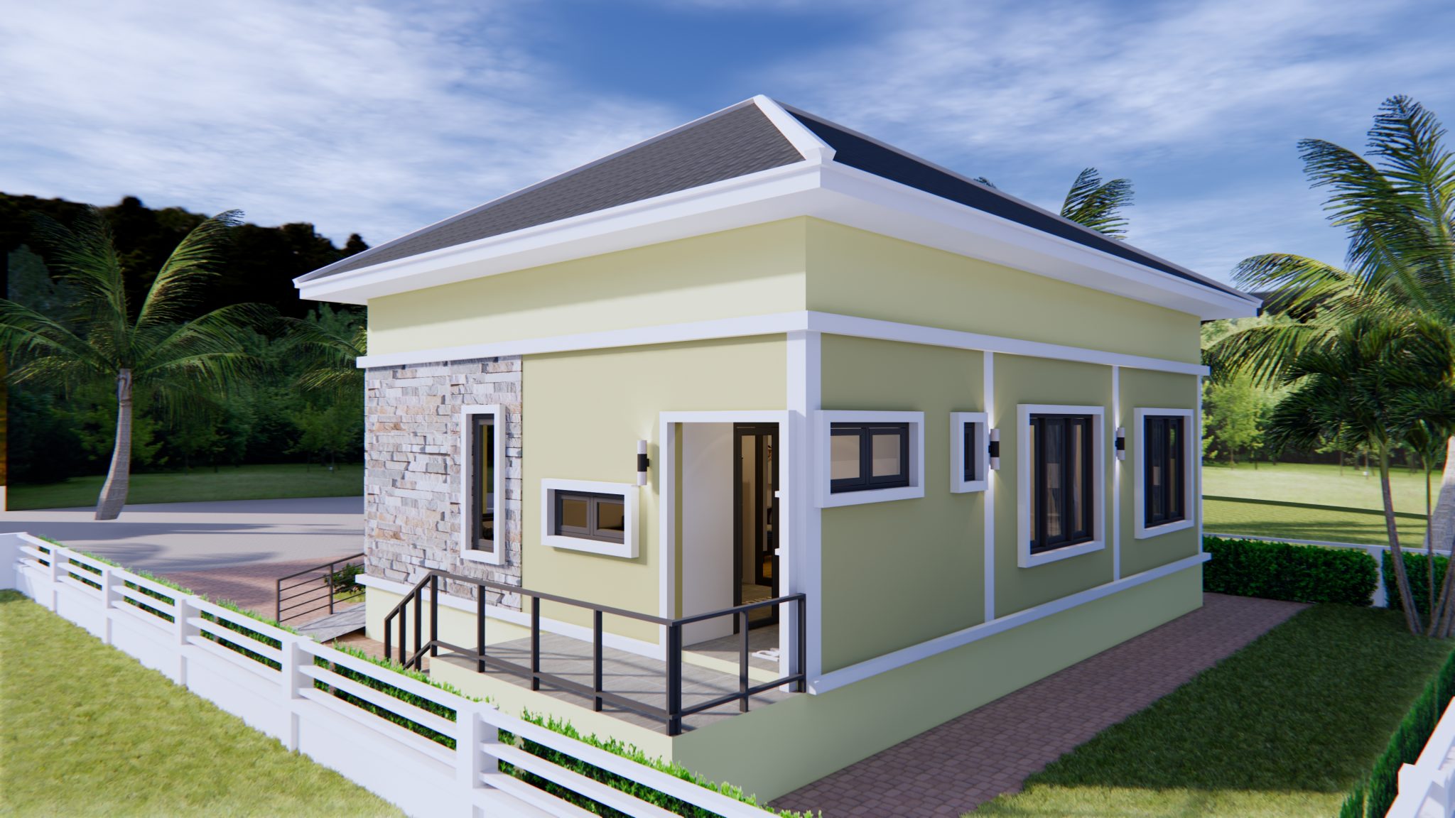 3 Bedroom House Plans 10x10 Meter 33x33 Feet - Pro Home DecorZ