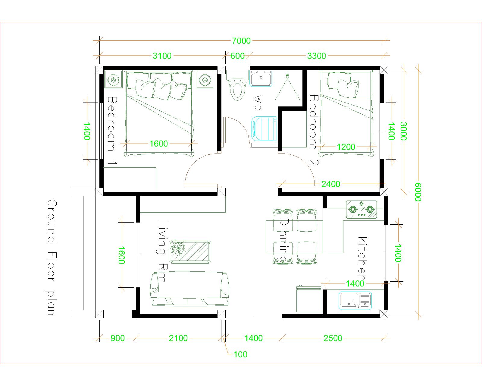 Custom Tiny Homes 6x7 Meter 20x23 Feet 2 Beds Pro Home DecorZ