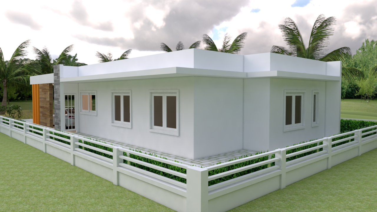 House Design 3d 10x18 Meter 33x59 Feet 3 Bedrooms Terrace Roof 3