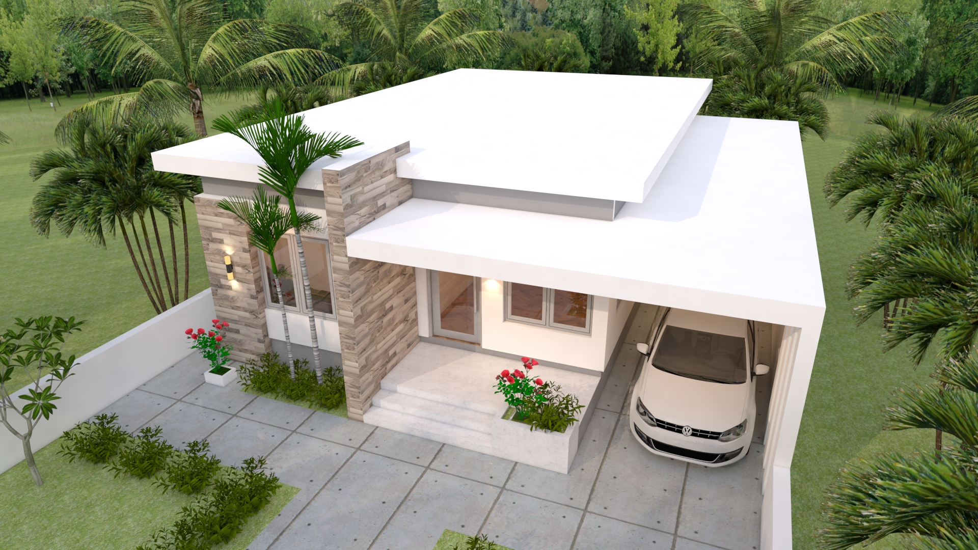 House Layout Design 10x13 Meter 33x43 Feet 3 Beds 4