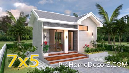 Modern Tiny Homes 5x7 with One Bedroom Gable Roof