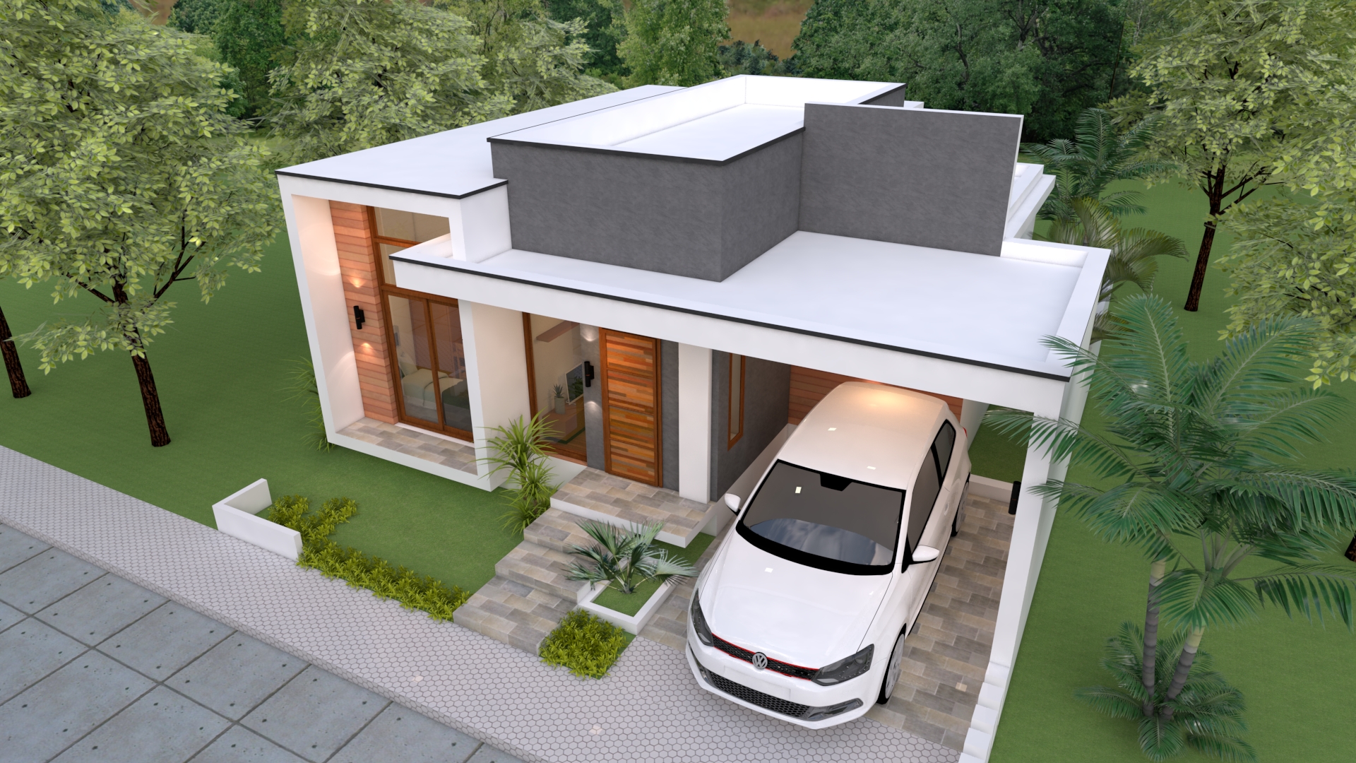 One Storey House 10x12 meter 33x40 Feet 3 Beds - Pro Home Decor Z