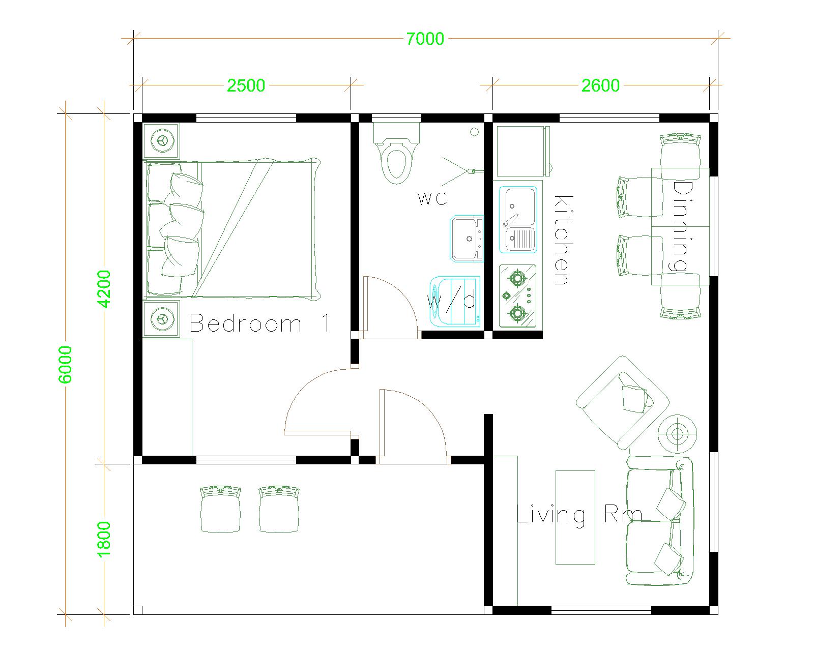 Simple House Designs 7x6 Hip Roof Floor Plans