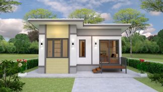 Simple Small House Design 7x6 Meter 23x20 Feet 2 Beds 2