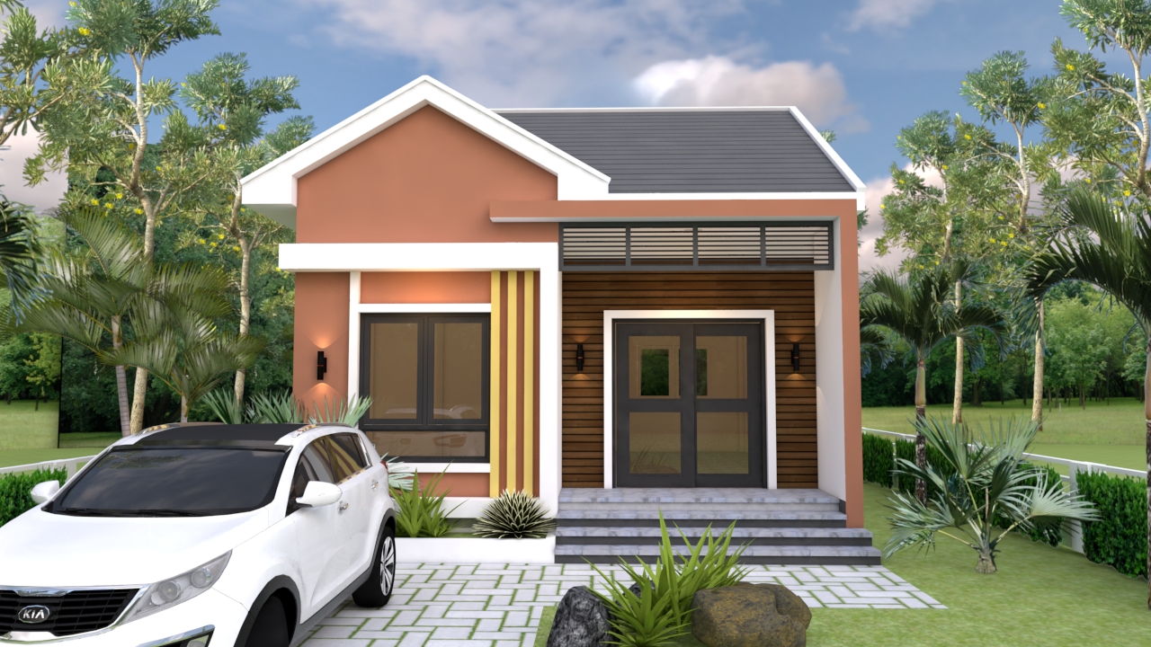 Small Bungalow 6.5x8.5 with 2 Bedrooms Gable roof 2