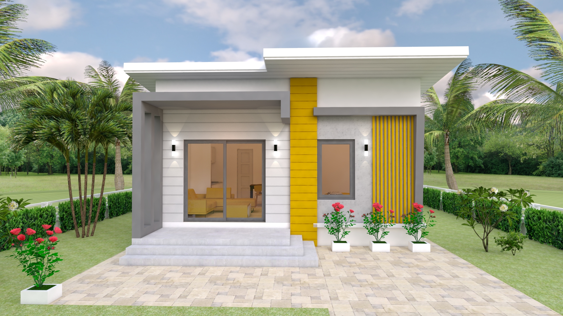 Small Family House 7x12 Meter 23x40 Feet 2 Beds 1