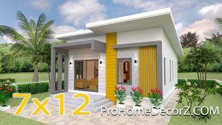 Small Family House 7x12 Meter 23x40 Feet 2 Beds