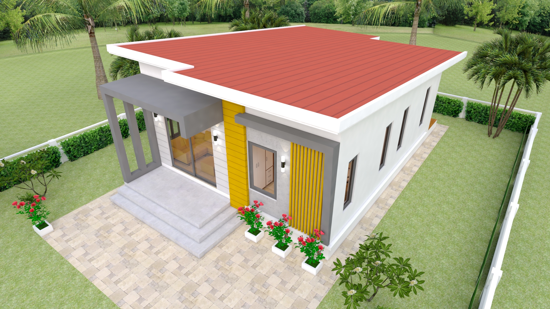 Small Family House 7x12 Meter 23x40 Feet 2 Beds 4