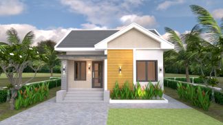 Small House Layout 7.5x8.5 Meter 25x28 Feet 2 beds - Pro Home DecorZ