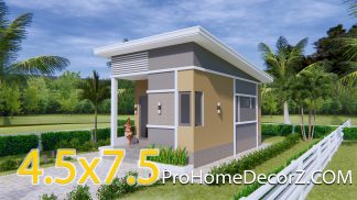 Small Luxury Homes 4.5x7.5 with Shed roof