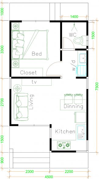 Small Luxury Homes 4.5x7.5 with Shed roof - Pro Home DecorZ