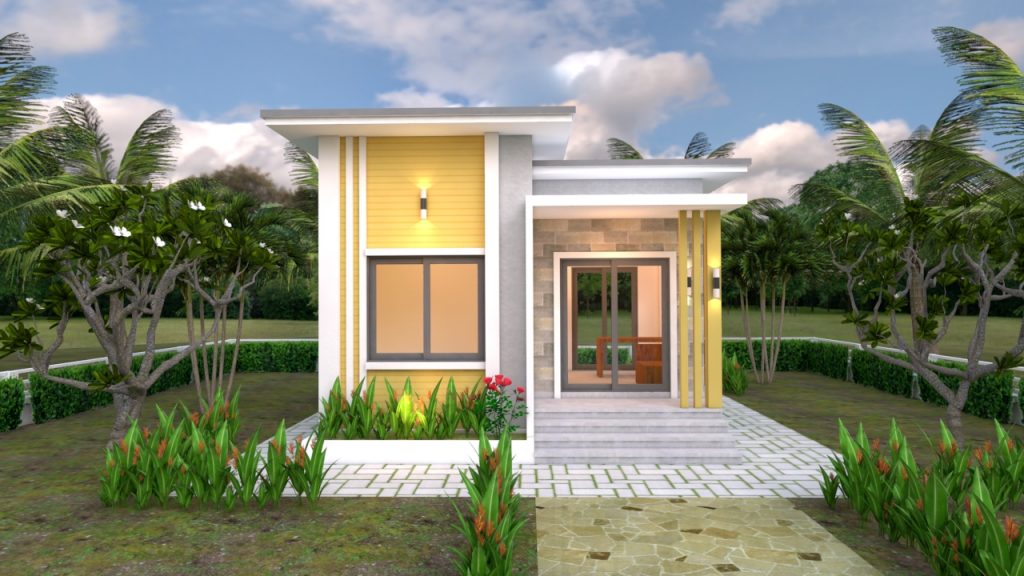 Small Modern House 6x6 Meter 20x20 Feet Flat Roof - Pro Home DecorZ