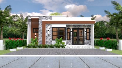 Small Villa Designs 8x11 Meter 26x36 Feet 3 Beds - Pro Home DecorZ