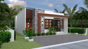 Small Villa Designs 8x11 Meter 26x36 Feet 3 Beds - Pro Home Decor Z