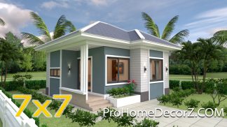 The Small Home 7x7 Meter 24x24 Feet 2 Beds