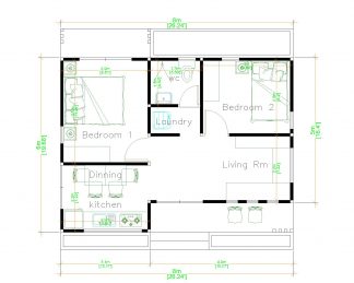 Tiny Home Layouts 8x6 Meter 26x20 Feet 2 Beds - Pro Home DecorZ