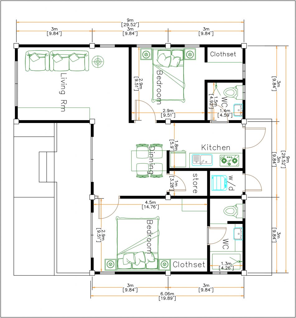 best-house-plans-9x9-meters-30x30-feet-2-beds-pro-home-decorz