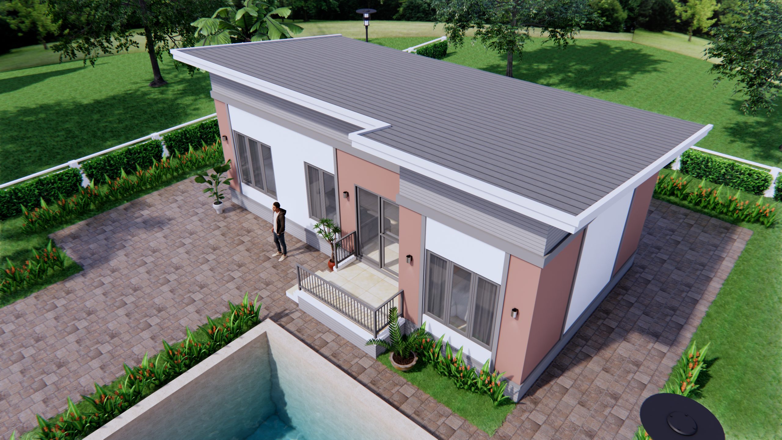 House Plan Drawing 11x6 Meters 36x20 Feet 3 Beds 2