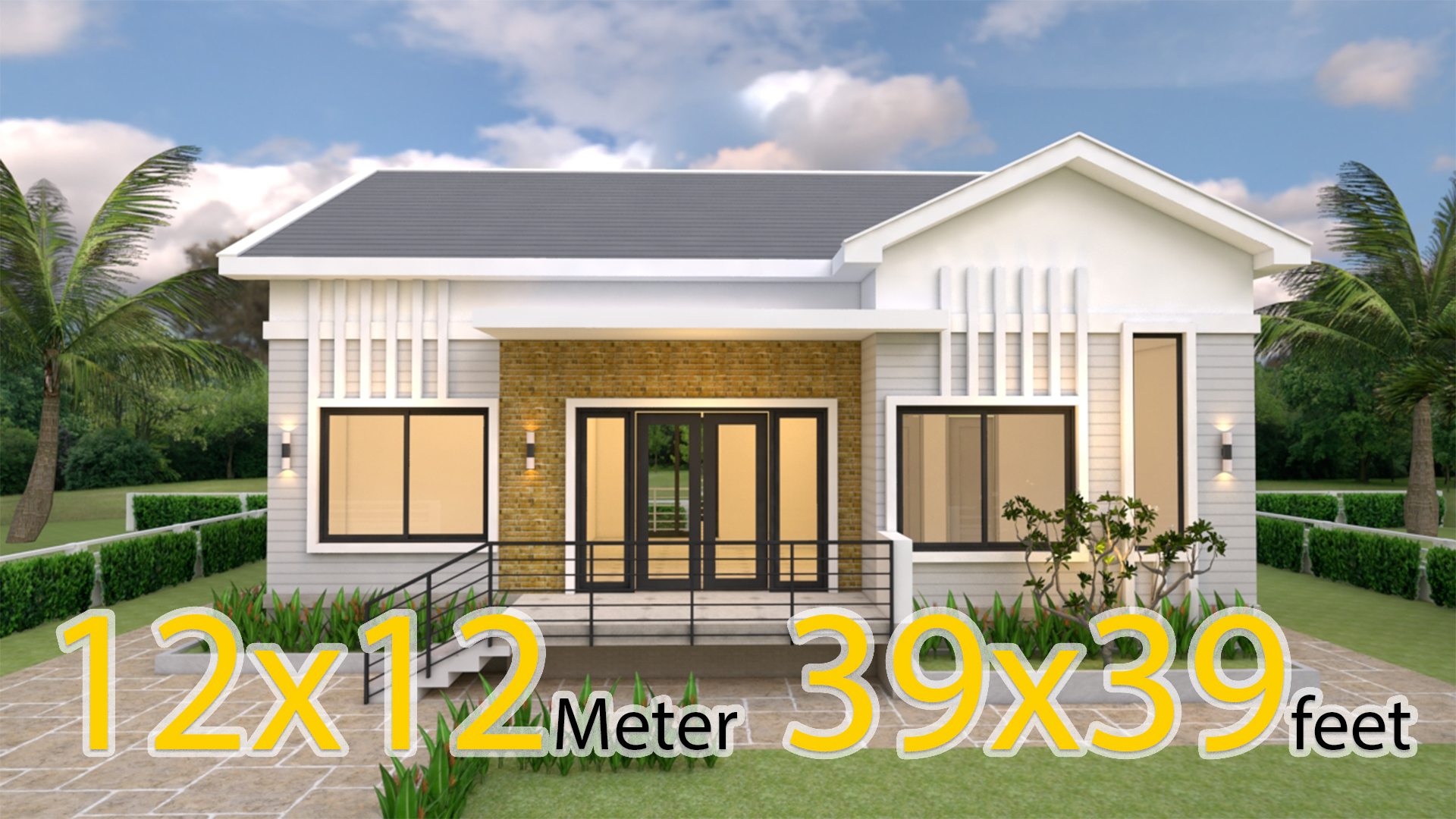 Modern Farmhouse Plans 12x12 Meter 39x39 Feet Pro Home Decor Z