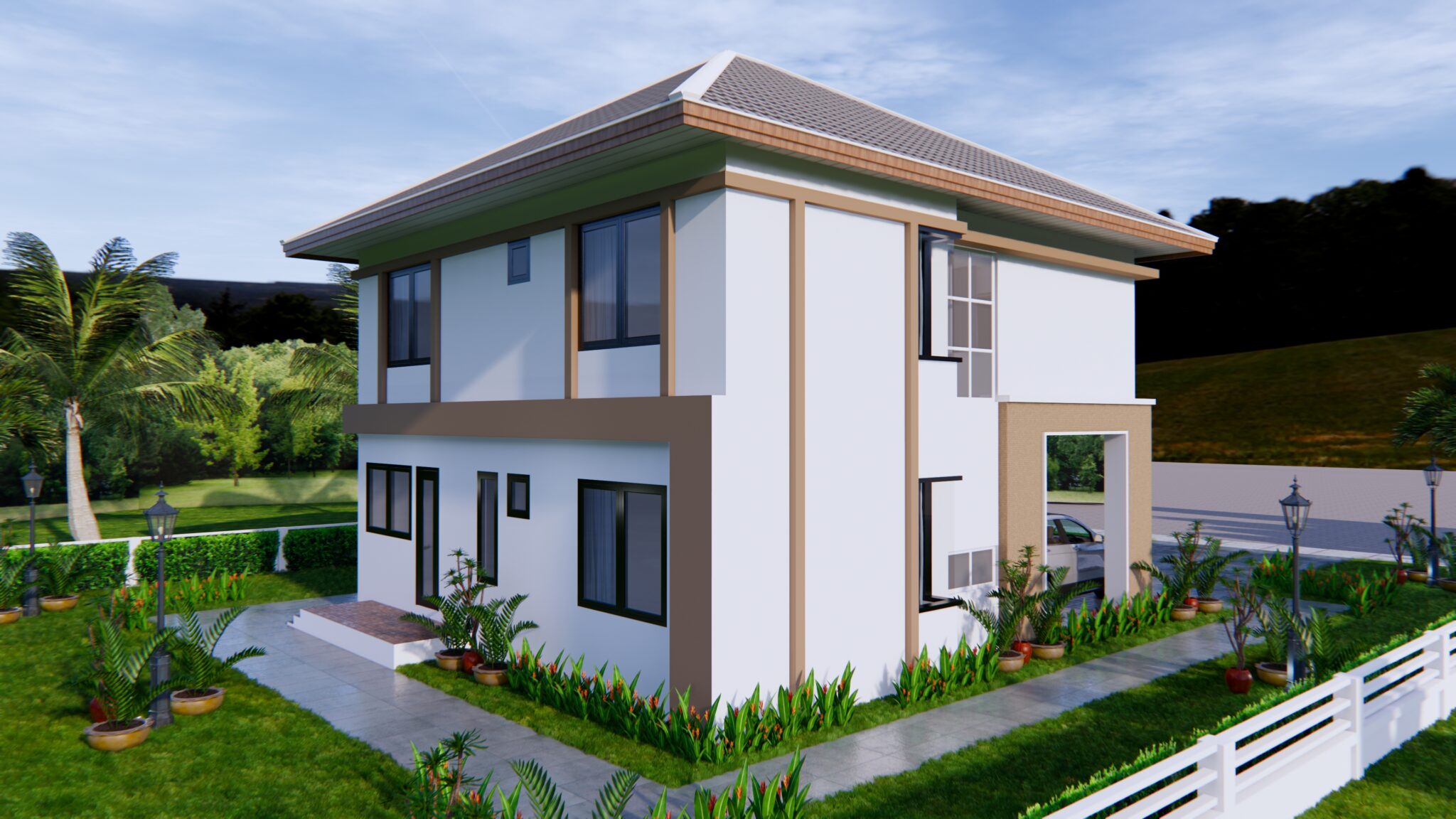 House Design 9x11 Meter 30x36 Feet 4 Beds - Pro Home DecorZ