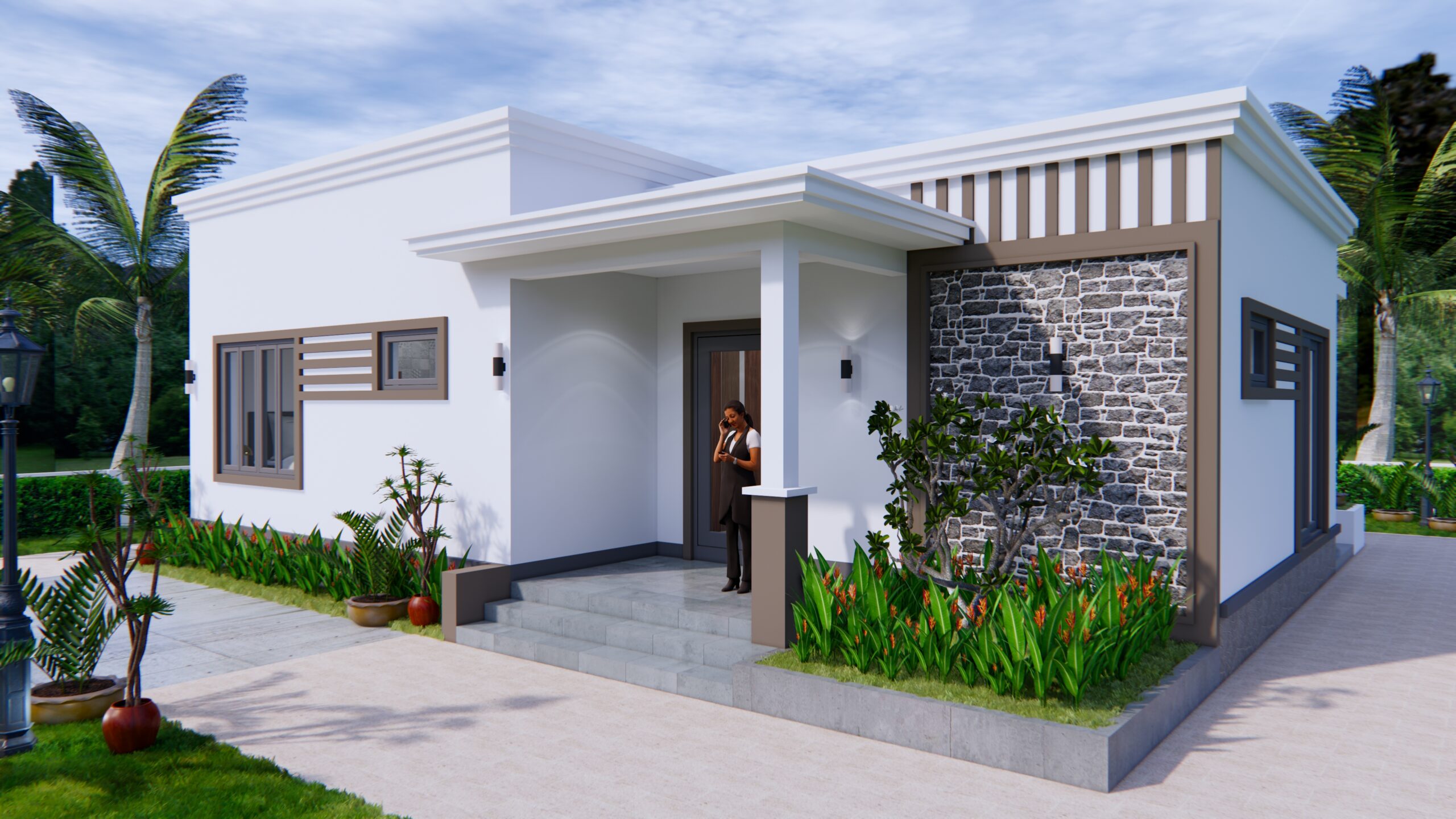 Online House Design 12x9 Meter 40x30 Feet 2 Beds - Pro Home Decor Z