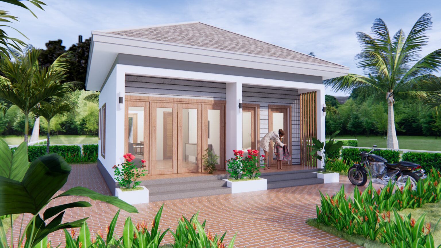 Small House 7x7 Meter 23x23 Feet Free Download - Pro Home DecorZ