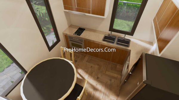 Small Home Design 6.5x6 Meter 22x20 Feet Hip Roof Kitchen 1