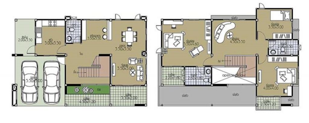 House Plans 12.5x8.5 with 3 Bedrooms floor plans