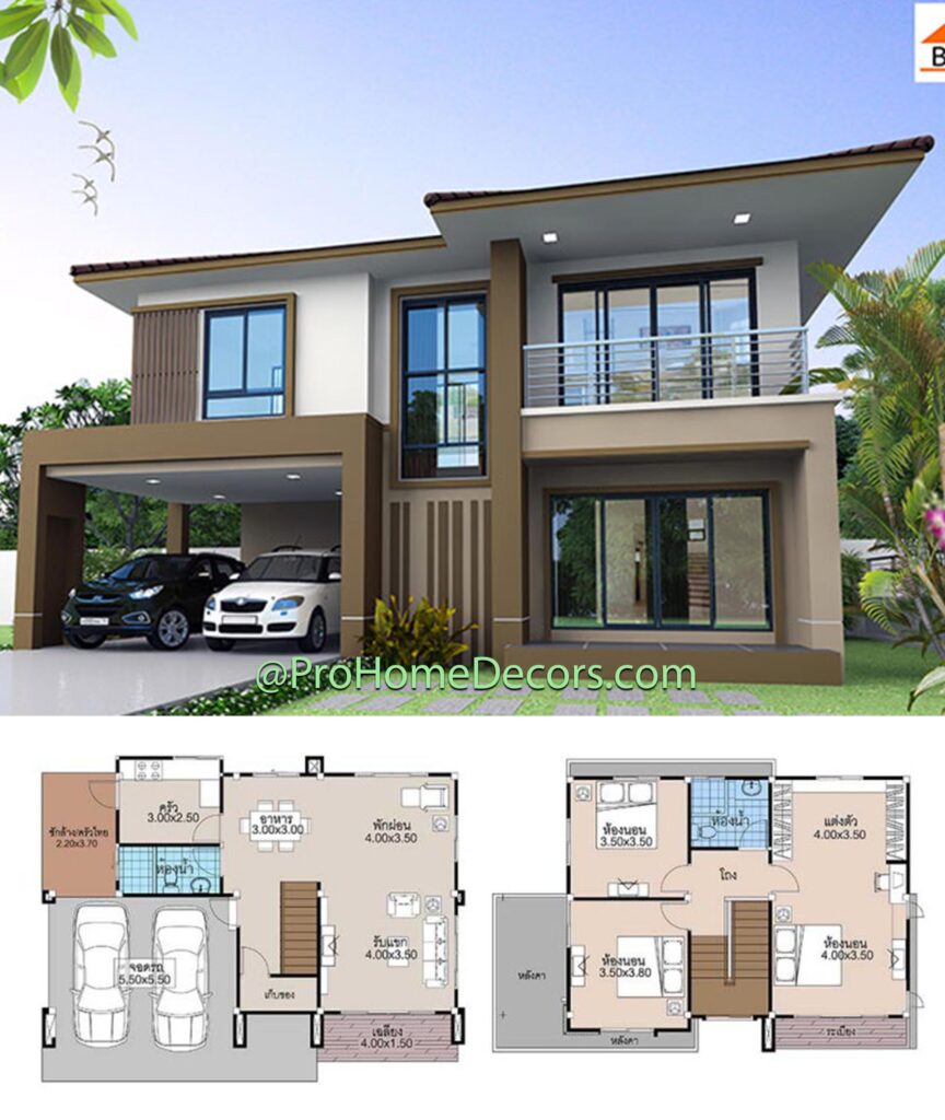 House-Plans-13.5x9-with-3-Beds-2