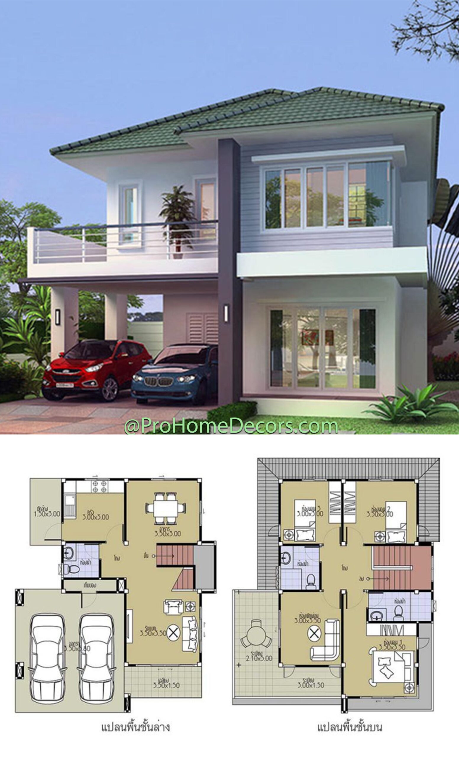 House Plans 8.5x10.2 with 3 Beds - Pro Home DecorZ