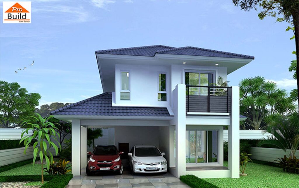 House design Plans 8x11 with 4 Bedrooms