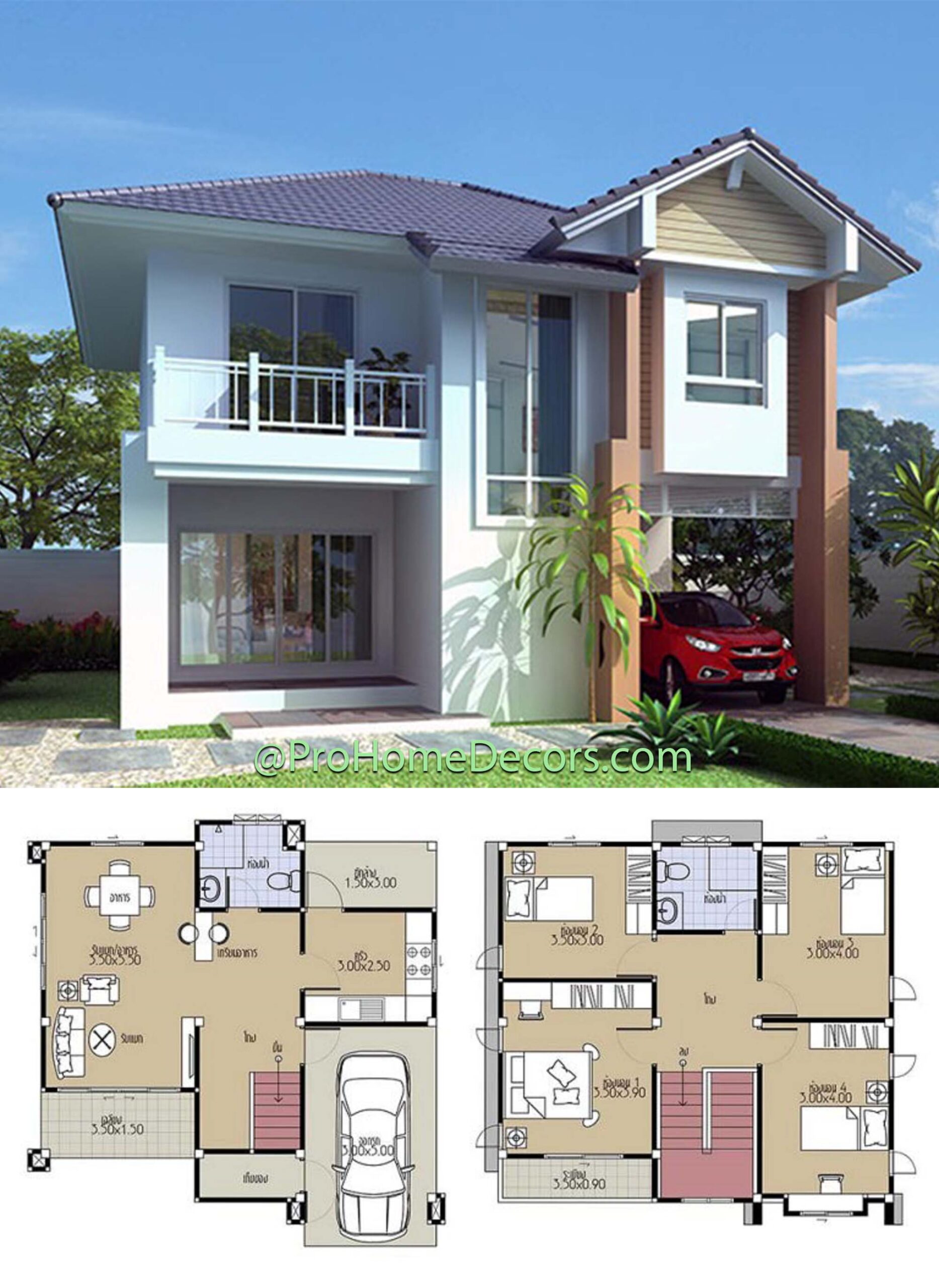 House Plans 9x8 with 4 Bedrooms - Pro Home DecorZ