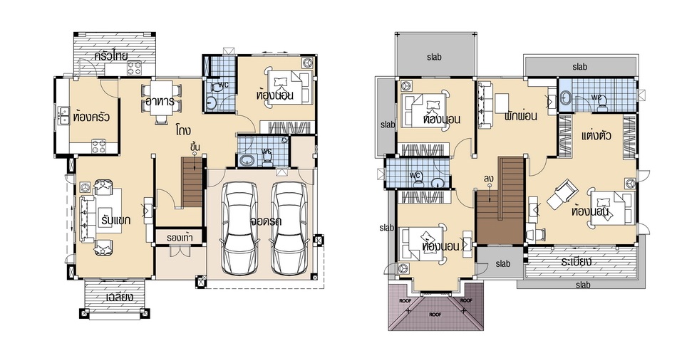 House plans 10.8x12.5 with 4 Beds floor plan