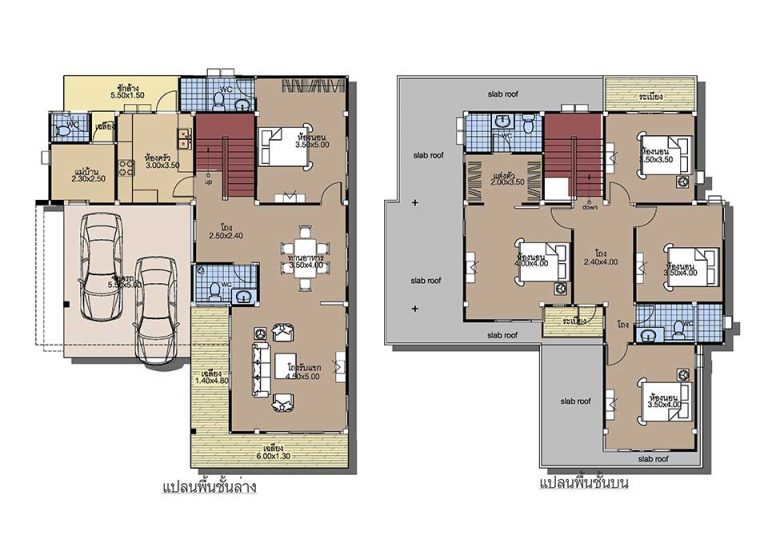 House-plans-11x14-with-5-Beds-floor-plan