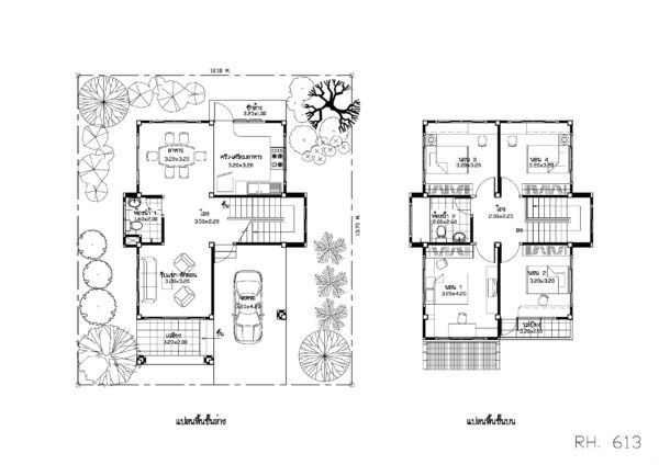 House Design Plan 8x10.6 Meters 4 Bedrooms - Pro Home DecorZ