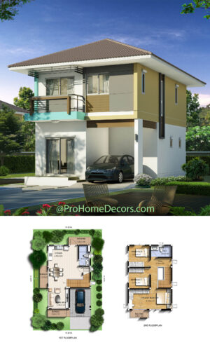 Small House Plan 6x9 Meter With 3 Bedrooms - Pro Home DecorZ